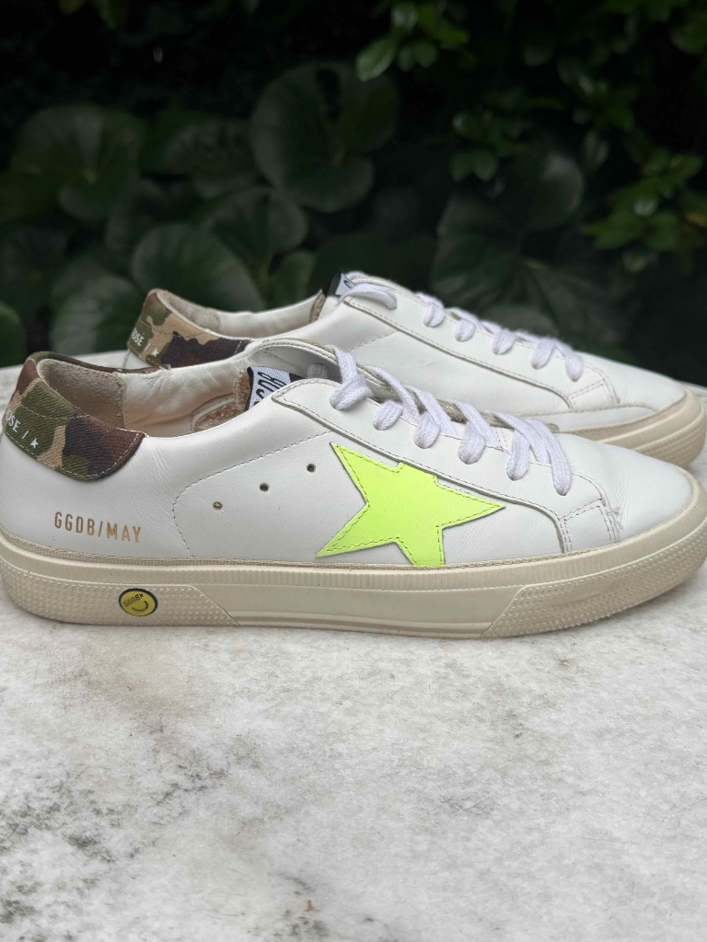 Golden Goose May Women's Leather Sneakers, Size 37 Resort Luxe Casual - Picture 2 of 14